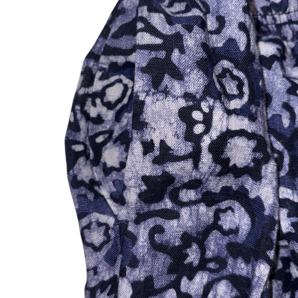 Faherty Indigo Strapless Maxi Dress with Smocked Bodice & Boho Print XS Pockets - Picture 9 of 12